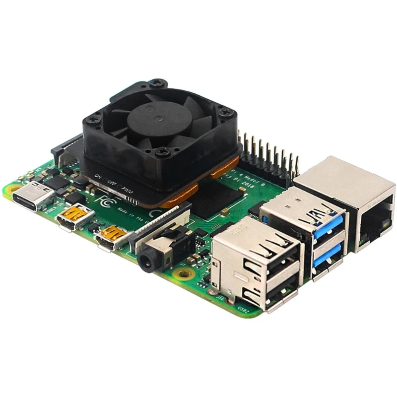 Speed Adjustable Mini PWN Cooling Fan Pure Copper Metal Bottom Heatsink Radiator for Raspberry Pi 4B/3B+/3B
Speed Adjustable Mini PWN Cooling Fan Pure Copper Metal Bottom Heatsink Radiator for Raspberry Pi 4B/3B+/3B