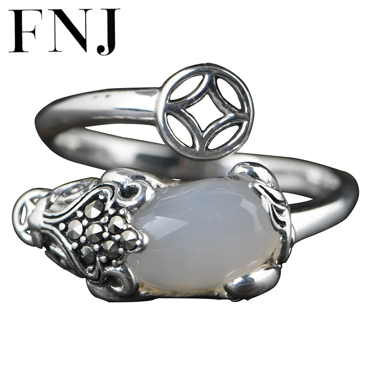 FNJ Pixiu Rings 925 Silver Adjustable Size Open S925 Solid Silver Ring for Women Jewelry Jasper red Rose Zircon White Chalcedony
FNJ Pixiu Rings 925 Silver Adjustable Size Open S925 Solid Silver Ring for Women Jewelry Jasper red Rose Zircon White Chalcedony