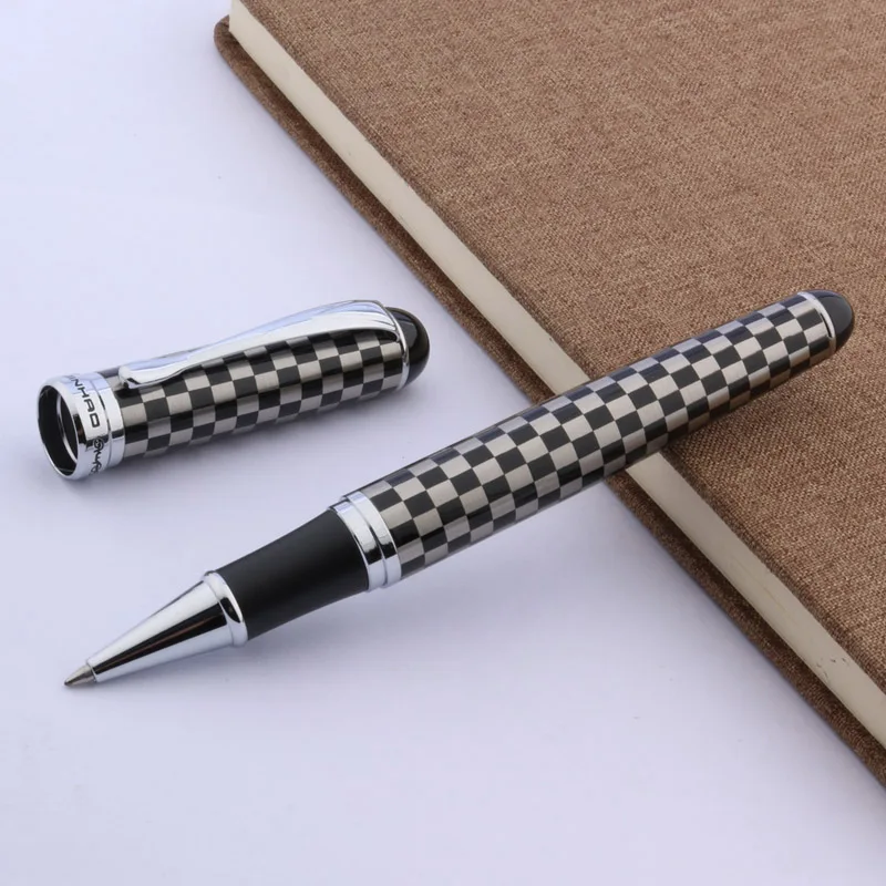

High quality 750 Silver accessories metal white chess board Rollerball Pen ink pens ballpoint pen Office Supplies