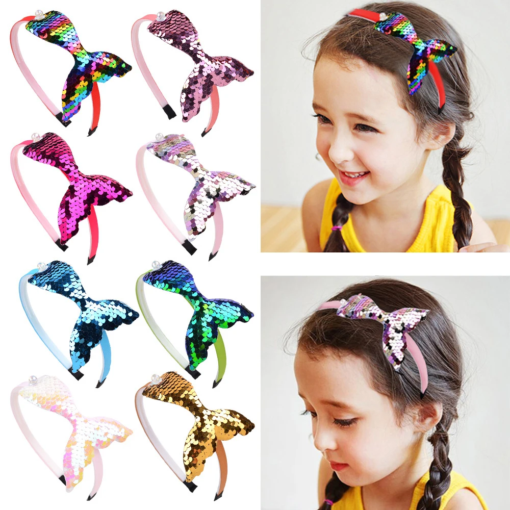 1pc Sequins Mermaid Tail Headband Rainbow Imitation Pearls Hairbands Supplies Handmade For Girls Birthday Party Hair Accessories
1pc Sequins Mermaid Tail Headband Rainbow Imitation Pearls Hairbands Supplies Handmade For Girls Birthday Party Hair Accessories