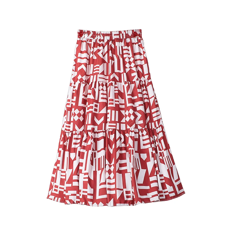 2021 Summer New Elastic Waist Slimming Fashion Printing Casual All-Match A-Line Big Swing Mid-Length Skirt Women
2021 Summer New Elastic Waist Slimming Fashion Printing Casual All-Match A-Line Big Swing Mid-Length Skirt Women