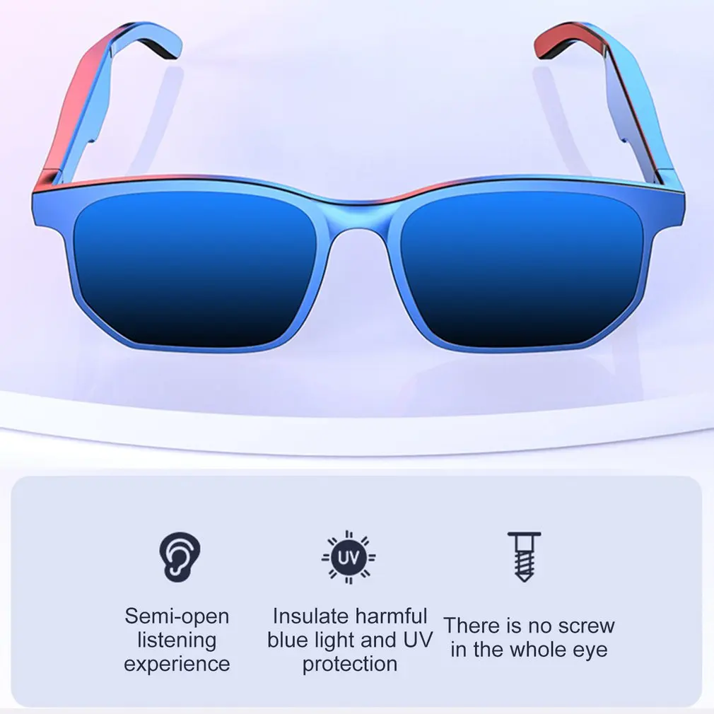 Bluetooth-compatible 5.0 Headphones Smart Glasses Outdoor Sport Waterproof Sunglasses Glasses Hands-Free Calling Music Headset 
Bluetooth-compatible 5.0 Headphones Smart Glasses Outdoor Sport Waterproof Sunglasses Glasses Hands-Free Calling Music Headset