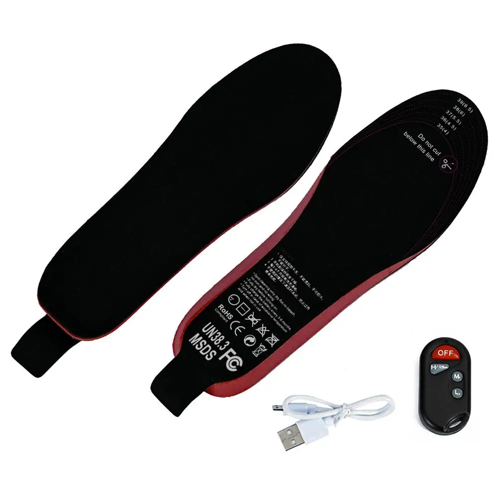 USB Heated Shoe Insoles Remote Control 3.7V 2100MA Heating Insoles Rechargeable Electric Heated Insoles Warm Sock Pad Mat
USB Heated Shoe Insoles Remote Control 3.7V 2100MA Heating Insoles Rechargeable Electric Heated Insoles Warm Sock Pad Mat