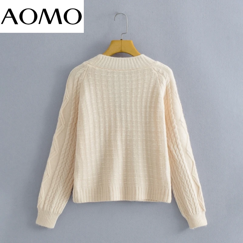 AOMO 2021 Autumn Women Basic Twist Crop Knitted Cardigan Sweater Jumper Vintage Long Sleeve Button-up Female Tops BC146A
AOMO 2021 Autumn Women Basic Twist Crop Knitted Cardigan Sweater Jumper Vintage Long Sleeve Button-up Female Tops BC146A