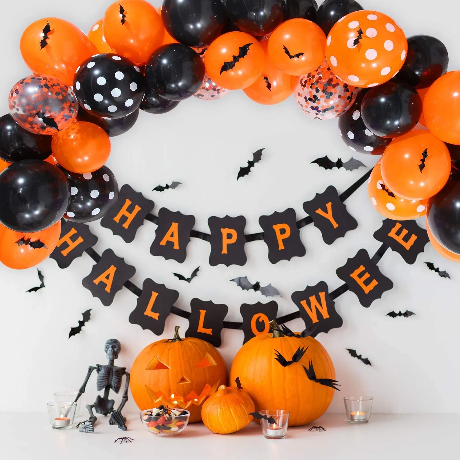 2021 New 113 PCs Halloween Balloon Garland Kit 3D Bat Stickers Halloween Black Orange Party Decoration Supplies balloons
2021 New 113 PCs Halloween Balloon Garland Kit 3D Bat Stickers Halloween Black Orange Party Decoration Supplies balloons