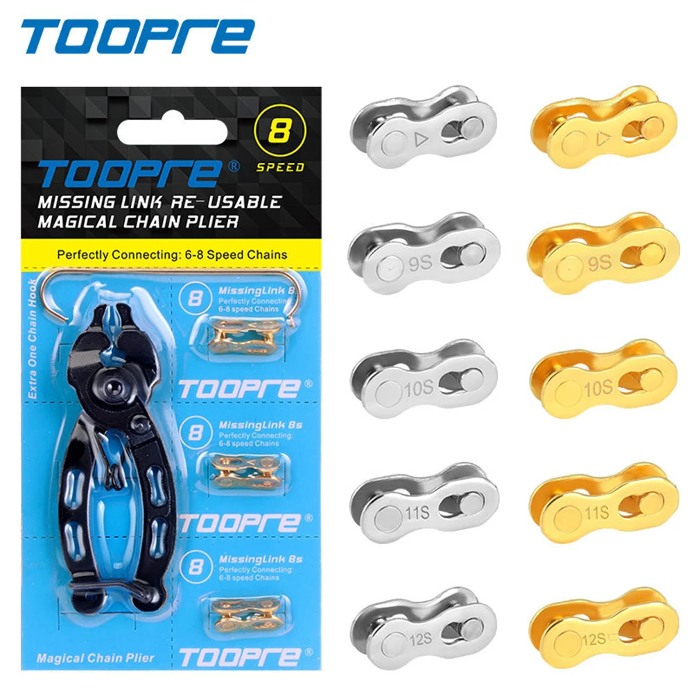 Bike Chain Removal Repair Plier Clamp Tool With 8 /9/10/11/12 Speed Link Chain With 3 Pair Chain Buckles Maintenance Tool
Bike Chain Removal Repair Plier Clamp Tool With 8 /9/10/11/12 Speed Link Chain With 3 Pair Chain Buckles Maintenance Tool