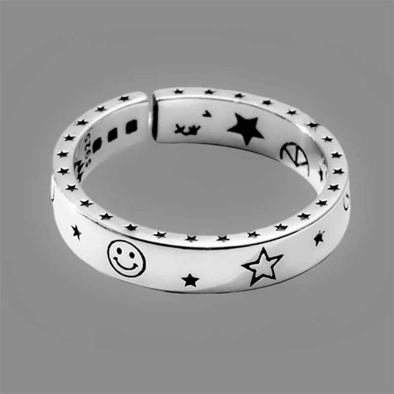 Vintage Fashion Charm Star Moon Ring for Women Men Jewelry High Quality Carving Bohemian Retro Smile Face Multi Size Rings Gift
Vintage Fashion Charm Star Moon Ring for Women Men Jewelry High Quality Carving Bohemian Retro Smile Face Multi Size Rings Gift