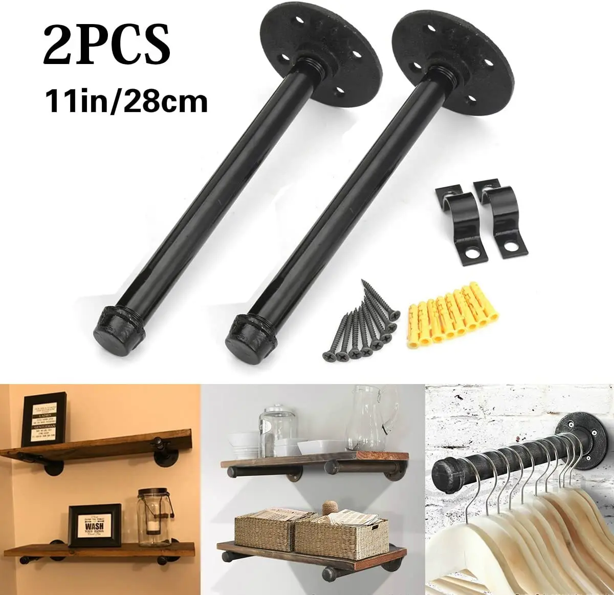 Industrial Pipe Shelf Bracket with Screws Book Mounting Shelves Wall Hanging DIY Furniture Rack Display Holder Hardware
Industrial Pipe Shelf Bracket with Screws Book Mounting Shelves Wall Hanging DIY Furniture Rack Display Holder Hardware