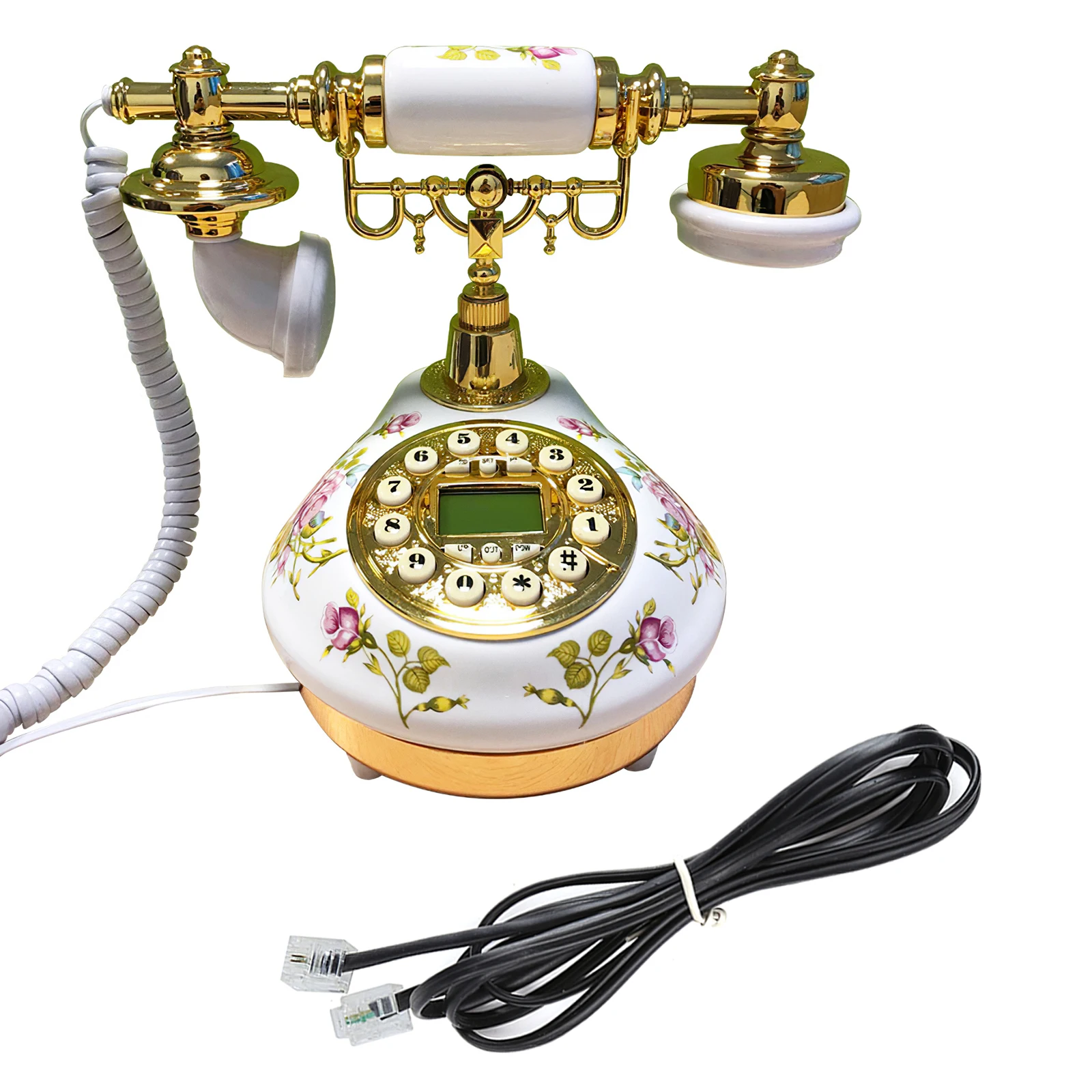 MS-9100 Type Ceramics Retro Style Landline Phone Gemstone Home Office Vintage Telephone Telefono For Home Office Hotel
MS-9100 Type Ceramics Retro Style Landline Phone Gemstone Home Office Vintage Telephone Telefono For Home Office Hotel