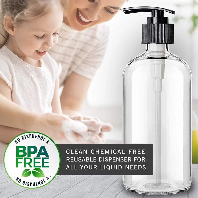 Press Pump Bottles Storage Bottle with Black Lids Liquid Soap Dispenser Refillable Container for Water Essential Oil
Press Pump Bottles Storage Bottle with Black Lids Liquid Soap Dispenser Refillable Container for Water Essential Oil