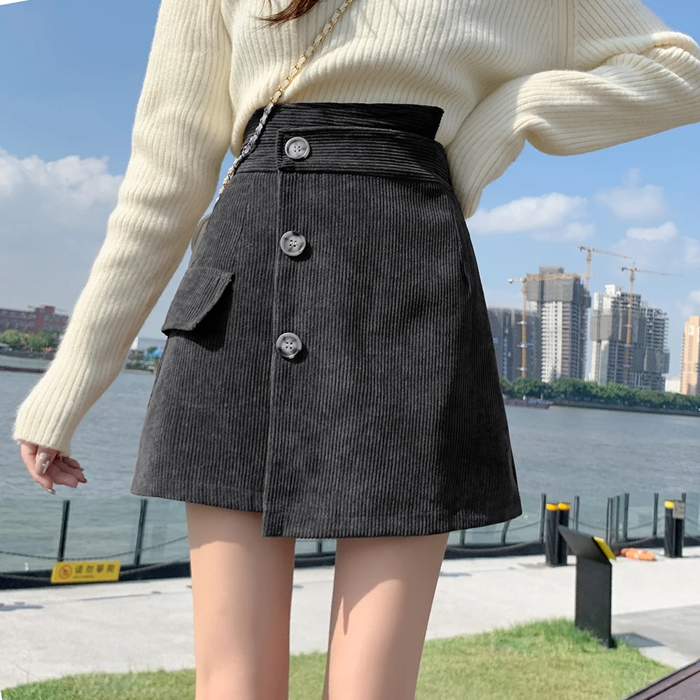 2021 Autumn And Winter New Irregular Corduroy Wrap Hip One-step Short Skirt High Waist A-line Casual Corduroy Skirt Women
2021 Autumn And Winter New Irregular Corduroy Wrap Hip One-step Short Skirt High Waist A-line Casual Corduroy Skirt Women