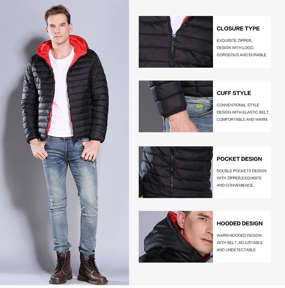 Men 2020 Winter Parkas New Casual Thick Warm Waterproof Hooded Jacket Parkas Coat Male Autumn Lightweight Outwear Outfit Jackets
Men 2020 Winter Parkas New Casual Thick Warm Waterproof Hooded Jacket Parkas Coat Male Autumn Lightweight Outwear Outfit Jackets
