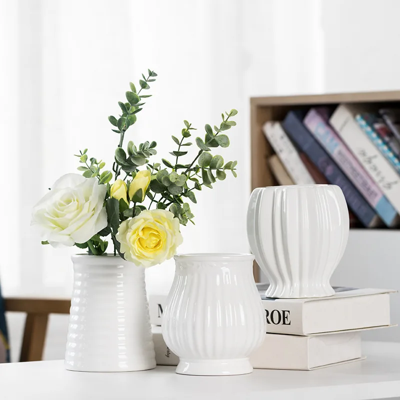 Ceramic Vase Spot Dried Flower Flowerpot Small Fresh Gypsophila Ornament White Flower Arrangement Nordic Home Decoration Vase
Ceramic Vase Spot Dried Flower Flowerpot Small Fresh Gypsophila Ornament White Flower Arrangement Nordic Home Decoration Vase