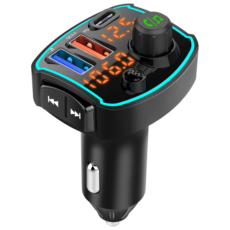 FM Transmitter Bluetooth 5.0 Car MP3 Player Wireless Handsfree Car Kit with Type-C PD QC3.0 Quick Charge Support Siri
FM Transmitter Bluetooth 5.0 Car MP3 Player Wireless Handsfree Car Kit with Type-C PD QC3.0 Quick Charge Support Siri
