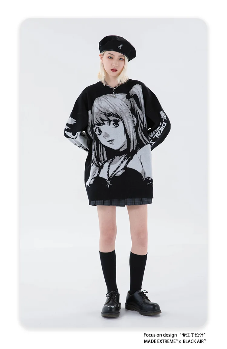 Knitted Harajuku Winter Clothes Women 2020 Oversized Sweaters Long Sleeve Top Gothic Fashion Japanese Kawaii Cartoon Streetwear
Knitted Harajuku Winter Clothes Women 2020 Oversized Sweaters Long Sleeve Top Gothic Fashion Japanese Kawaii Cartoon Streetwear