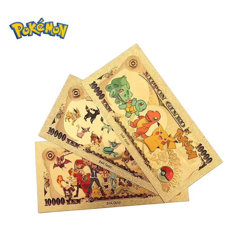 Покемон из золотой фольги памятная банкнота мультяшная Аниме Фигурка Eevee Charizard Pikachu карта Покемон классическая Карта коллекционная игрушка ...
Покемон из золотой фольги памятная банкнота мультяшная Аниме Фигурка Eevee Charizard Pikachu карта Покемон классическая Карта коллекционная игрушка ...