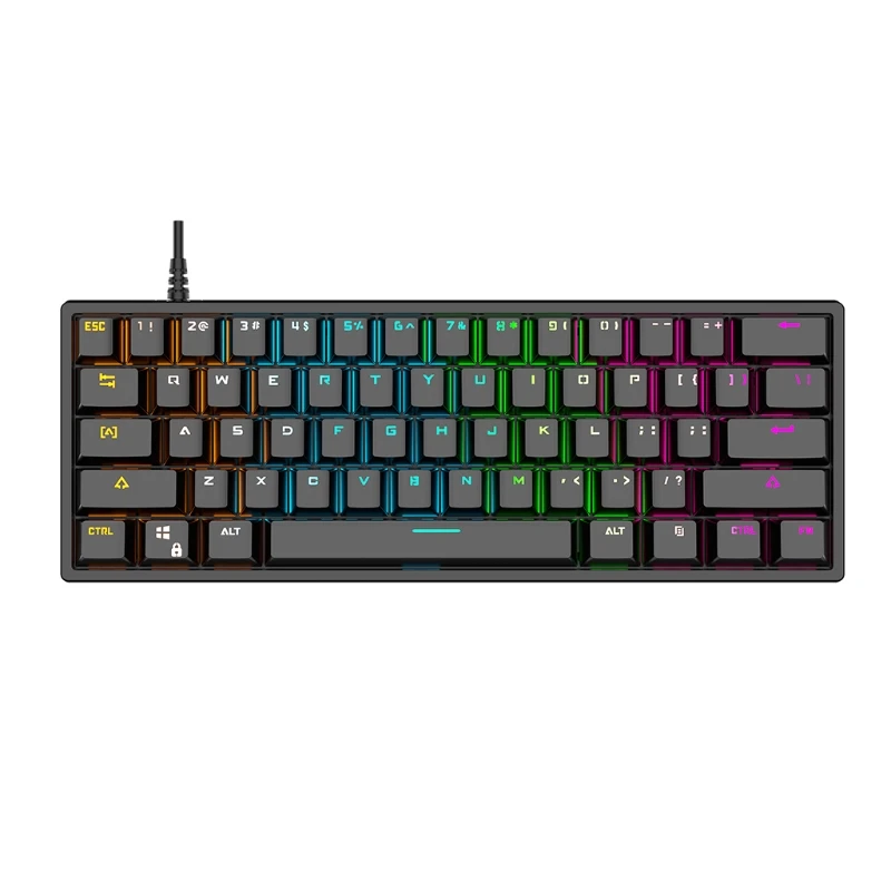 60% 61 Key Mechanical Keyboard RGB Backlight USB Wired Game Keyboard Ergonomic Gaming Keyboard Suitable for PC Gamers
60% 61 Key Mechanical Keyboard RGB Backlight USB Wired Game Keyboard Ergonomic Gaming Keyboard Suitable for PC Gamers