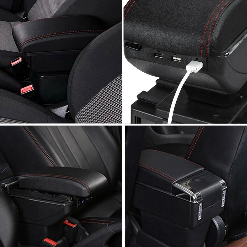 Universal Car Armrest Storage Box PU Leather Interior Central Container Dual-Layer Store Content Box with 7 USB Ports
Universal Car Armrest Storage Box PU Leather Interior Central Container Dual-Layer Store Content Box with 7 USB Ports