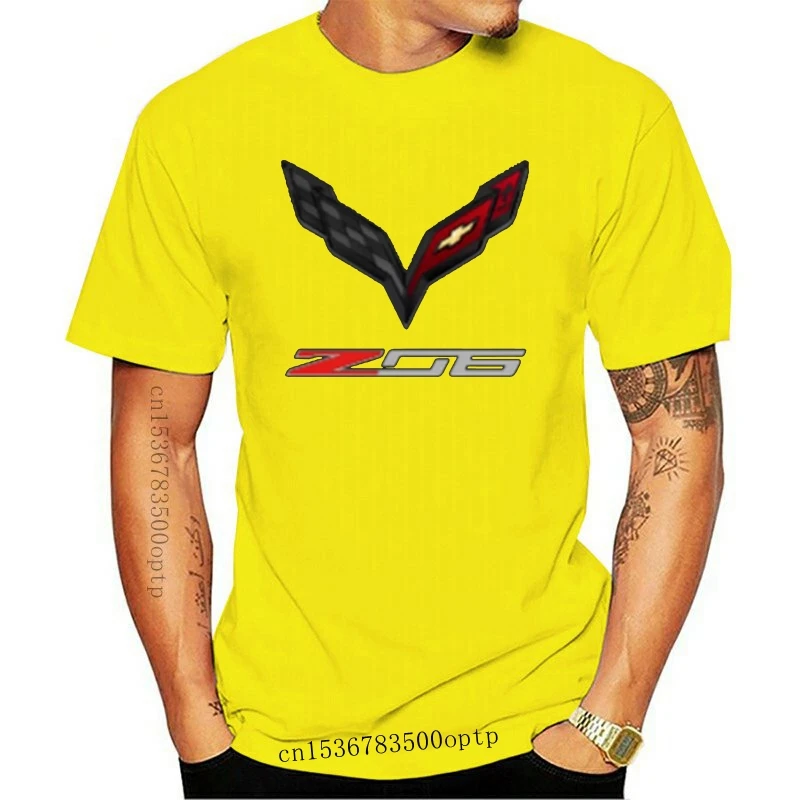 

New C7 Z06 Corvette Race Proven Tee T-Shirt Black Cotton