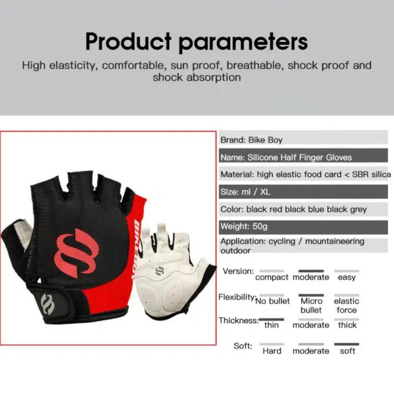 Breathable Anti-skid Anti-sweat Bike Riding Gloves Wear-resistant Anti-shock Outdoor Sports Gloves BIKEBOY Half Finger Gloves
Breathable Anti-skid Anti-sweat Bike Riding Gloves Wear-resistant Anti-shock Outdoor Sports Gloves BIKEBOY Half Finger Gloves