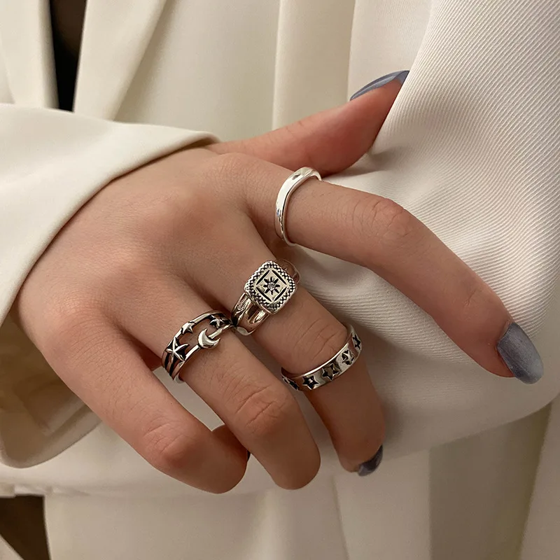 CDJAIME Star Moon Ring Metal Vintage Ring For Women 2021 Trendy Punk Adjustable Open Ring Fashion Jewelry Gifts Accessories
CDJAIME Star Moon Ring Metal Vintage Ring For Women 2021 Trendy Punk Adjustable Open Ring Fashion Jewelry Gifts Accessories