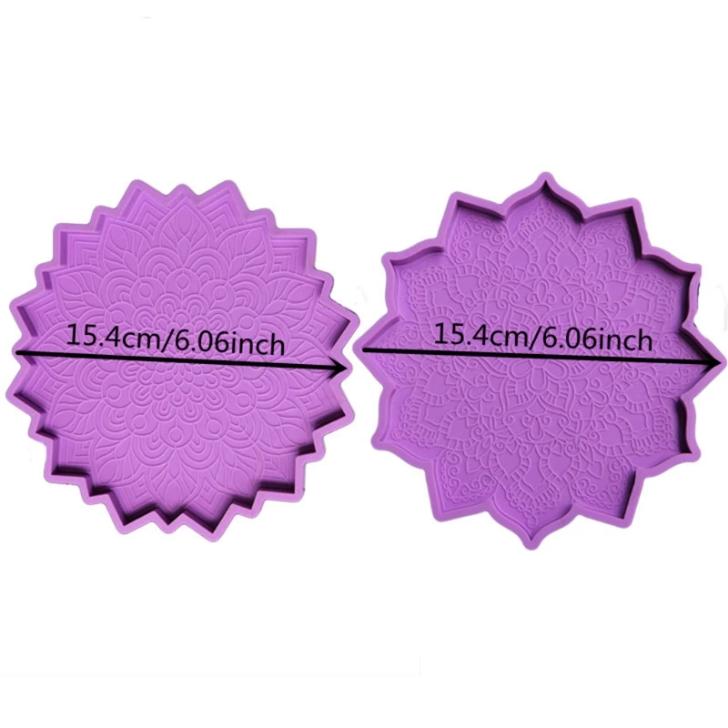 2 Pcs Mandala Coaster Epoxy Resin Mold Flower Cup Mat Casting Silicone Mould DIY Crafts Ornaments Decorations Making Tools
2 Pcs Mandala Coaster Epoxy Resin Mold Flower Cup Mat Casting Silicone Mould DIY Crafts Ornaments Decorations Making Tools