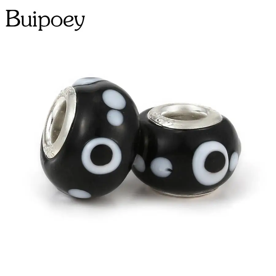 Buipoey 2pcs/lot Black White Eye Pattern Bead Big Hole Straight Beaded Diy Bracelet & Necklace Jewelry Making Accessory
Buipoey 2pcs/lot Black White Eye Pattern Bead Big Hole Straight Beaded Diy Bracelet & Necklace Jewelry Making Accessory