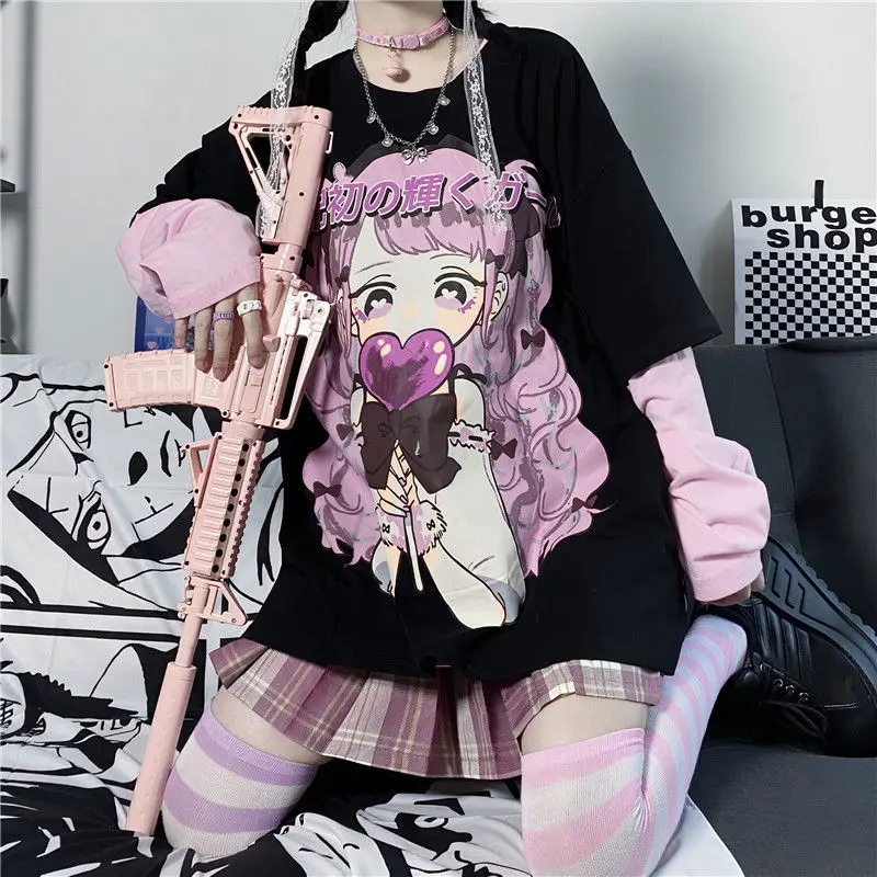 Autumn women tshirts japanese ins cute anime printed harajuku loose fake two piece long sleeved aesthetic female t-shirt tops
Autumn women tshirts japanese ins cute anime printed harajuku loose fake two piece long sleeved aesthetic female t-shirt tops
