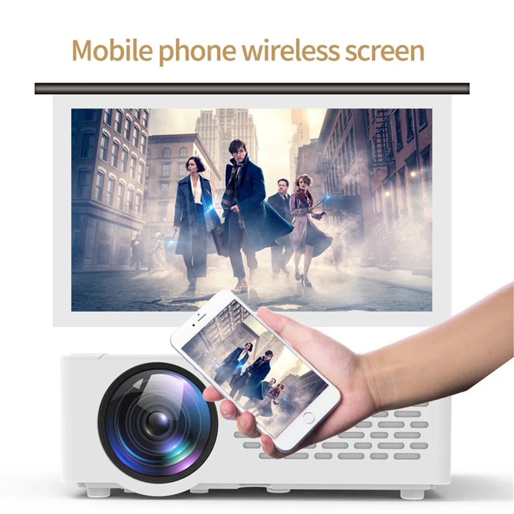 J12 мини-проектор Full HD1080P проектор Wi-Fi зеркалирование экрана телефона дисплей 5000