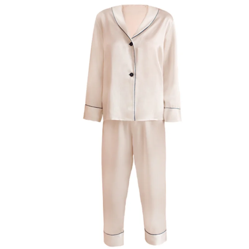 100%Chinese Mulberry Silk Women's Sleepwear Summer Lady Pyjamas High-End Pajamas 2-Piece Set Solid Color Pijama Comfort Homewear
100%Chinese Mulberry Silk Women's Sleepwear Summer Lady Pyjamas High-End Pajamas 2-Piece Set Solid Color Pijama Comfort Homewear