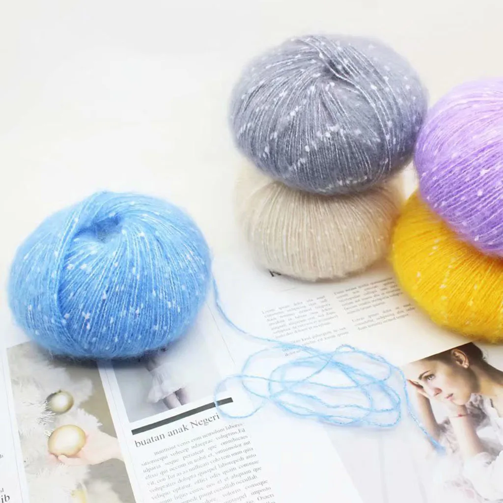 Chunky Mohair Fine Wool Yarn Skin-friendly white dots solid Color Tender Yarn Ball Mother Hand Knitting kids Sweater Hat Gloves
Chunky Mohair Fine Wool Yarn Skin-friendly white dots solid Color Tender Yarn Ball Mother Hand Knitting kids Sweater Hat Gloves