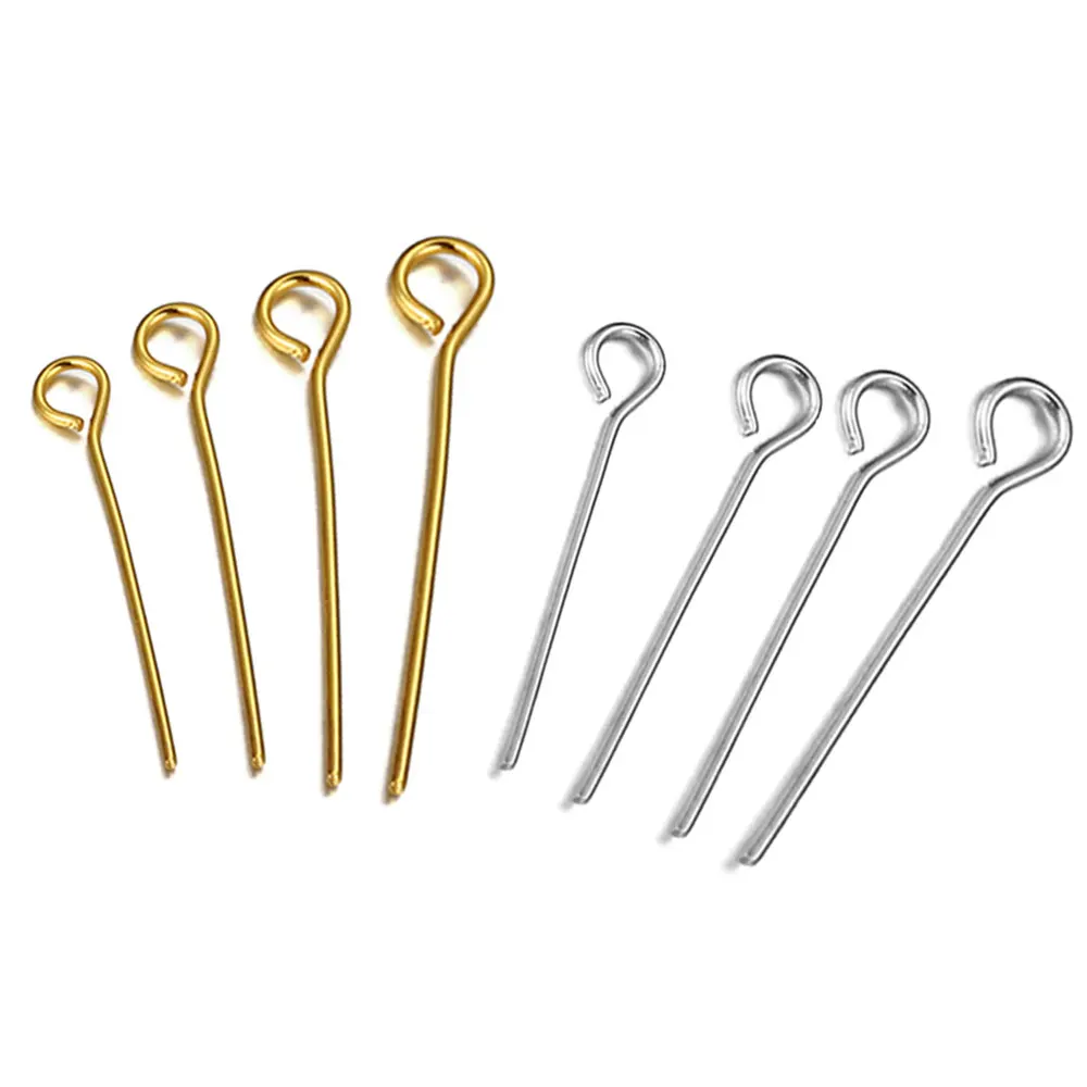 100pcs/lot 0.6mm Stainless Steel Gold Eye Pins Hooks 20/30/40mm for DIY Earrings Jewelry Findings Making Accessories Supplies
100pcs/lot 0.6mm Stainless Steel Gold Eye Pins Hooks 20/30/40mm for DIY Earrings Jewelry Findings Making Accessories Supplies