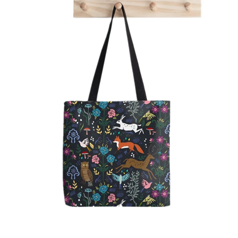 Women shopper mystic Forest pattern Printed Kawaii Bag Harajuku Shopping Canvas Shopper Bag girl handbag Tote Shoulder Lady Bag 
Women shopper mystic Forest pattern Printed Kawaii Bag Harajuku Shopping Canvas Shopper Bag girl handbag Tote Shoulder Lady Bag