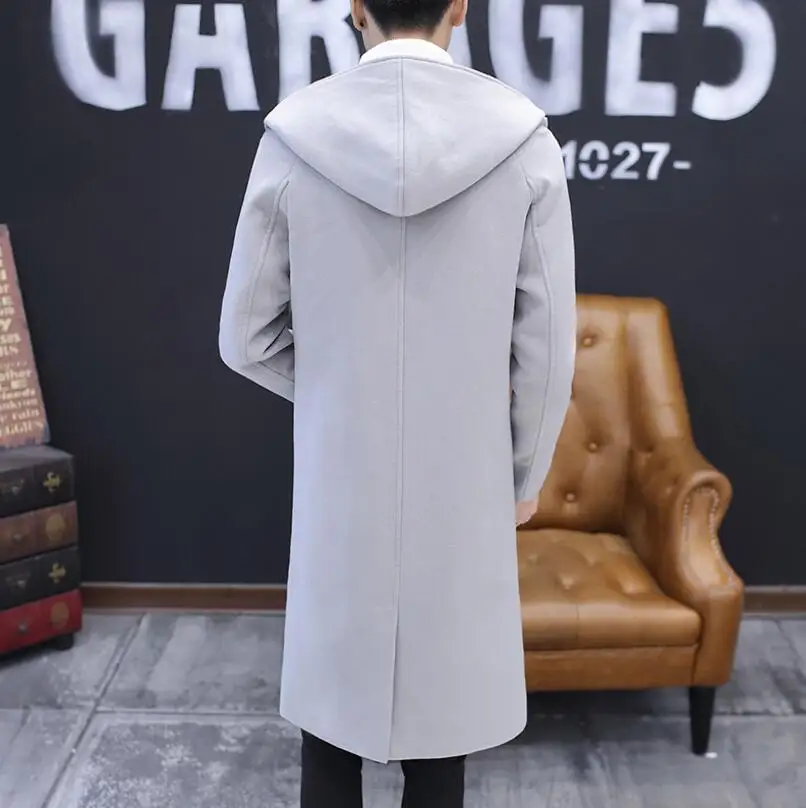 Winter Autumn And Large Size Solid Color Hooded Wool Coat Slim Korean Version Long Section Single Breasted Men's Clothing /m-5xl
Winter Autumn And Large Size Solid Color Hooded Wool Coat Slim Korean Version Long Section Single Breasted Men's Clothing /m-5xl