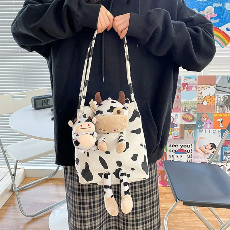 Women Ladies Cow Pattern Shoulder Bag Tote Purse Student Handbag Messenger Satchel Reusable Beach Bags
Women Ladies Cow Pattern Shoulder Bag Tote Purse Student Handbag Messenger Satchel Reusable Beach Bags