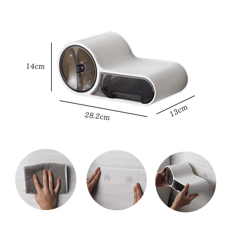 Toilet Paper Holder Wall-Mounted Waterproof Tissue Box with Storage Rack Bathroom Roll Paper Organizer Home Multifunctional Case
Toilet Paper Holder Wall-Mounted Waterproof Tissue Box with Storage Rack Bathroom Roll Paper Organizer Home Multifunctional Case