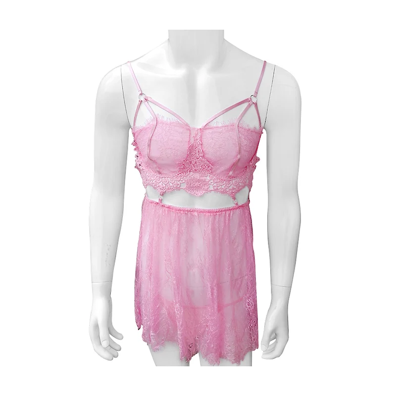 Sissy Mens Nightgowns With Thong Underear Sexy Lingerie Eyelash Lace See Through Exotic Babydoll Dress Skirts
Sissy Mens Nightgowns With Thong Underear Sexy Lingerie Eyelash Lace See Through Exotic Babydoll Dress Skirts