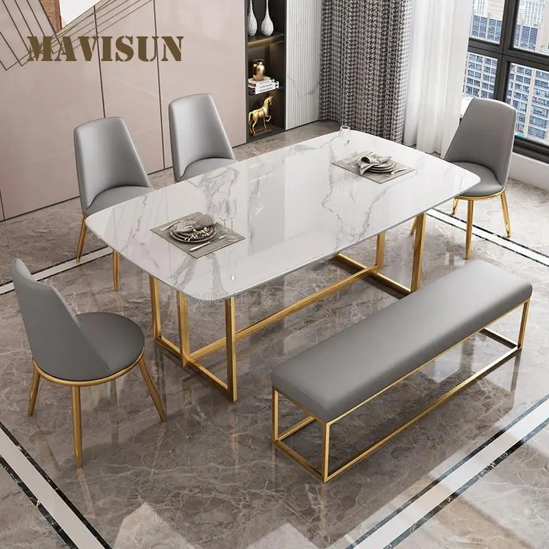 Light Luxury Rock Slab Dining Table High-End Rectangular Marble Household Small Apartment Modern Simple Glossy Dining Table Set
Light Luxury Rock Slab Dining Table High-End Rectangular Marble Household Small Apartment Modern Simple Glossy Dining Table Set