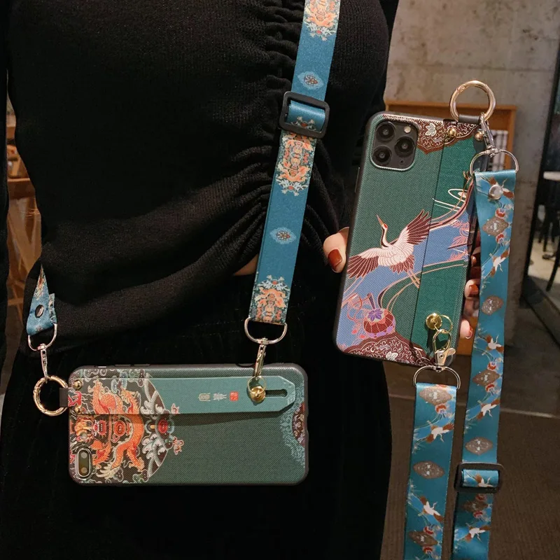 Vintage Dragon White Crane Necklace Case for Iphone 11 Pro Max Neck Strap Rope Cord Stand Cover TPU Case
Vintage Dragon White Crane Necklace Case for Iphone 11 Pro Max Neck Strap Rope Cord Stand Cover TPU Case