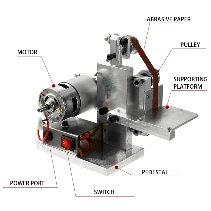 Multifunctional Grinder Mini Electric Belt Sander Diy Polishing Grinding Machine Cutter Edges Sharpener Belt Grinder Sanding
Multifunctional Grinder Mini Electric Belt Sander Diy Polishing Grinding Machine Cutter Edges Sharpener Belt Grinder Sanding
