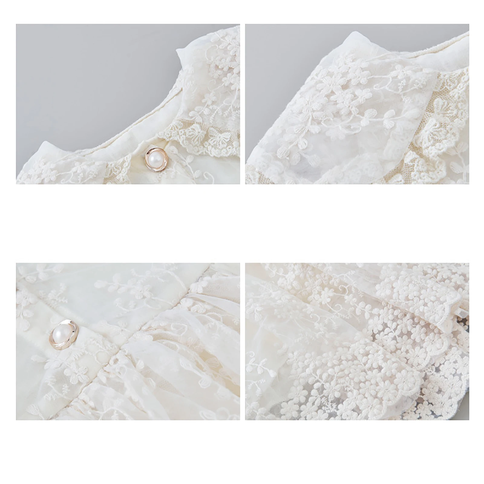 Beige Kids Lapel Collar Beads Embroidery Lace Princess Dress for Wedding Birthday Party Girls Clothes Elegant Girls Summer Dress 
Beige Kids Lapel Collar Beads Embroidery Lace Princess Dress for Wedding Birthday Party Girls Clothes Elegant Girls Summer Dress