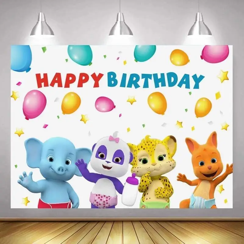 Cartoon Elephant Panda Bballoon Background Boy's Birthday Party Decorative Children's Photo Photography Studio Digital Backdrop
Cartoon Elephant Panda Bballoon Background Boy's Birthday Party Decorative Children's Photo Photography Studio Digital Backdrop