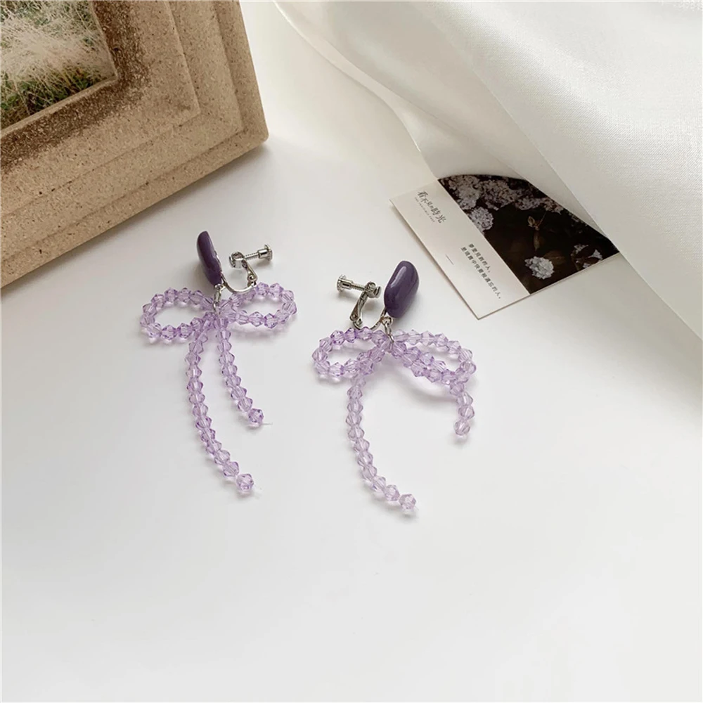 2021South Korean Style INS Bowknot Purple Earrings Women's Elegant Temperament Charming Cute Romantic Stud Earrings
2021South Korean Style INS Bowknot Purple Earrings Women's Elegant Temperament Charming Cute Romantic Stud Earrings