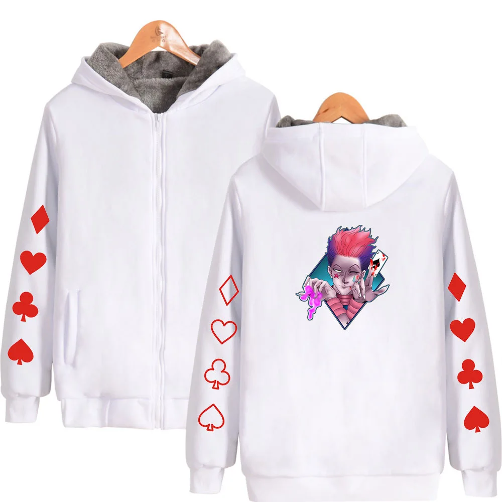 Hunter X Hunter Hoodies Thicken Warm Zipper Hoodies Hisoka Zipper Thicken Coats Men Women Winter Fleece Hoodies Sweatshirts Tops
Hunter X Hunter Hoodies Thicken Warm Zipper Hoodies Hisoka Zipper Thicken Coats Men Women Winter Fleece Hoodies Sweatshirts Tops
