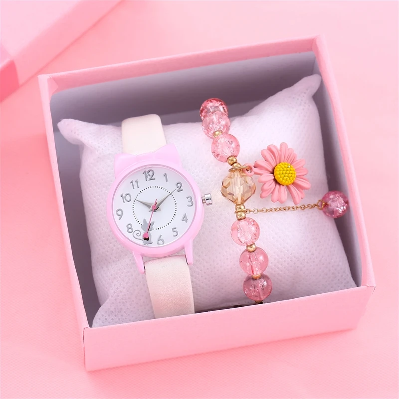 Lovely Watch and Bracelet and Box Set for Kids and Student Christmas Birthday Gift for Ladies and Girls and Youngers
Lovely Watch and Bracelet and Box Set for Kids and Student Christmas Birthday Gift for Ladies and Girls and Youngers