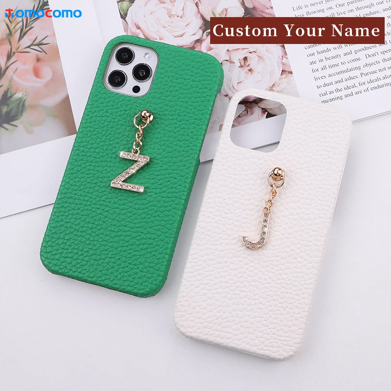 Custom Name Pebble Leather Cowhide Phone Shell Case For iPhone11 12 Pro Mini Max X XR XS 7 8Plus Pendant Metal Letters Cover
Custom Name Pebble Leather Cowhide Phone Shell Case For iPhone11 12 Pro Mini Max X XR XS 7 8Plus Pendant Metal Letters Cover