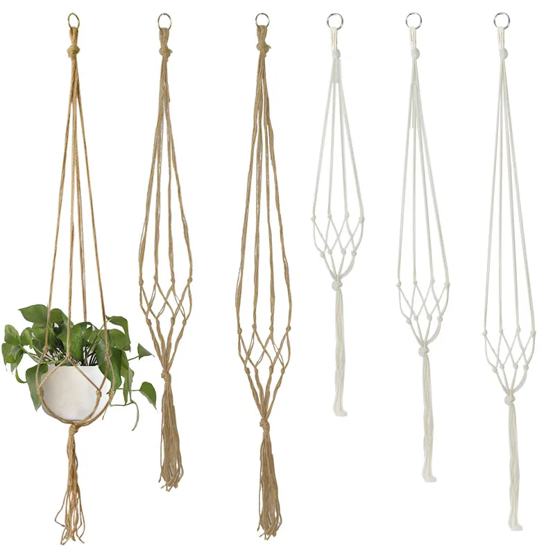 Handmade Flower Hanging Pot Rope Net Macrame Plant Hanger Flower Pot for Home Wall Decoration Courtyard Garden Planter Basket
Handmade Flower Hanging Pot Rope Net Macrame Plant Hanger Flower Pot for Home Wall Decoration Courtyard Garden Planter Basket