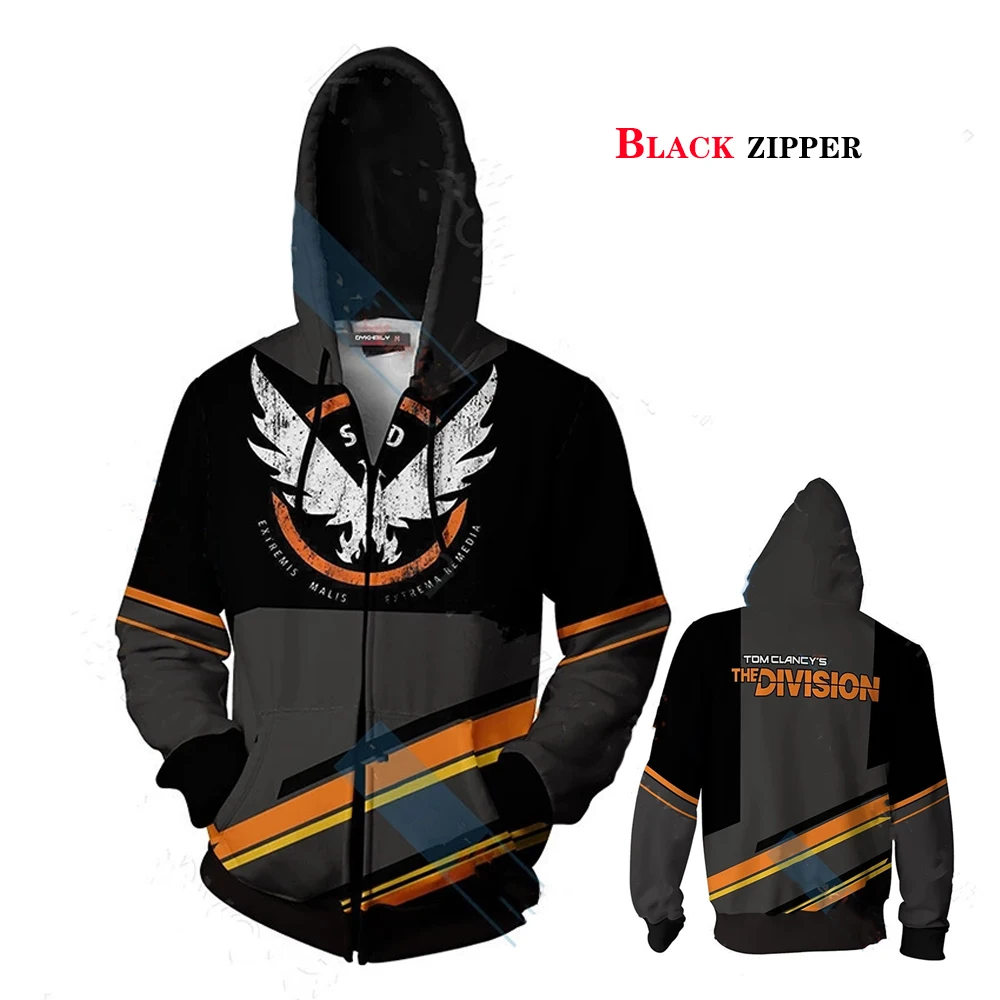 Popular Games Tom Clancy's The Division 2 Sweater Hoodie 3D Printed Zipper Hooded Men's Sweater Cosplay Game Peripheral
Popular Games Tom Clancy's The Division 2 Sweater Hoodie 3D Printed Zipper Hooded Men's Sweater Cosplay Game Peripheral