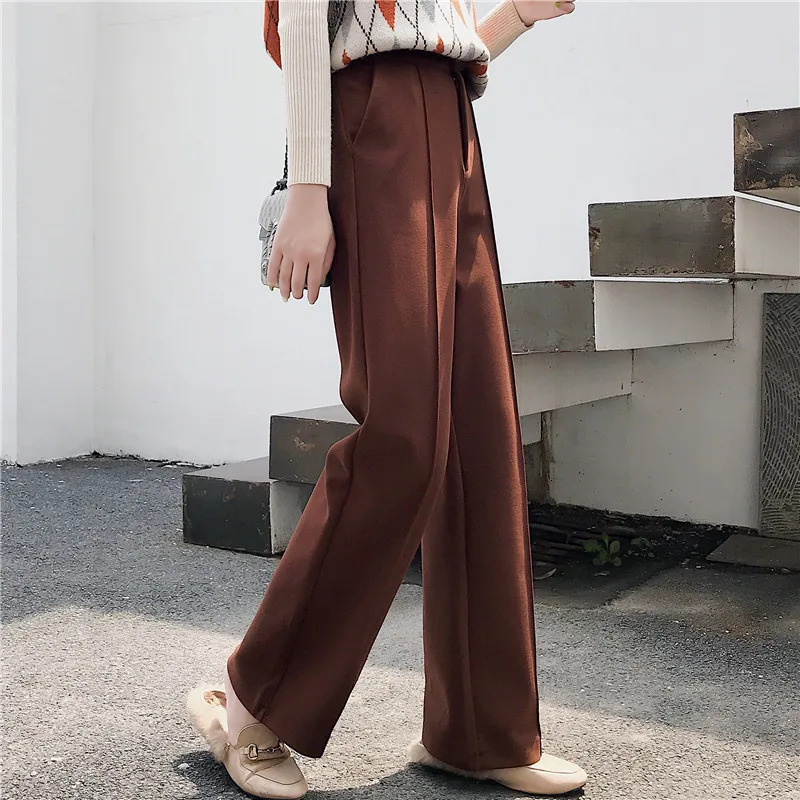Woolen Pants Women Autumn Winter Warm Casual Lady Straight Pants High Waist Plus Size Wide Leg Female Woman Trousers
Woolen Pants Women Autumn Winter Warm Casual Lady Straight Pants High Waist Plus Size Wide Leg Female Woman Trousers