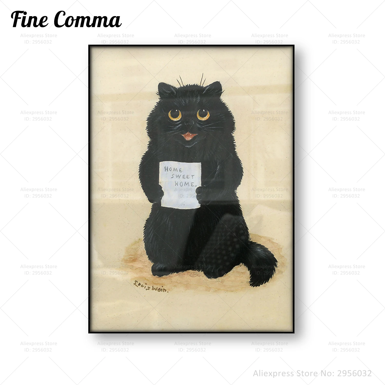 Home Sweet Home Louis William Wain Vintage Cat Painting Print Poster Black Kitten Canvas Print Cute Animals Wall Art Home Decor
Home Sweet Home Louis William Wain Vintage Cat Painting Print Poster Black Kitten Canvas Print Cute Animals Wall Art Home Decor